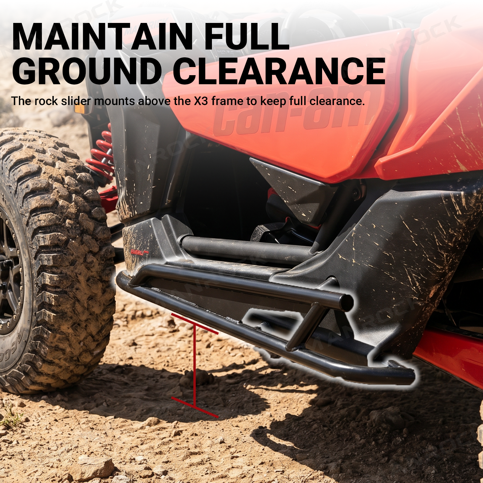 UTV Rock Sliders Side Nerf Bars Protection for Can-am Maverick X3