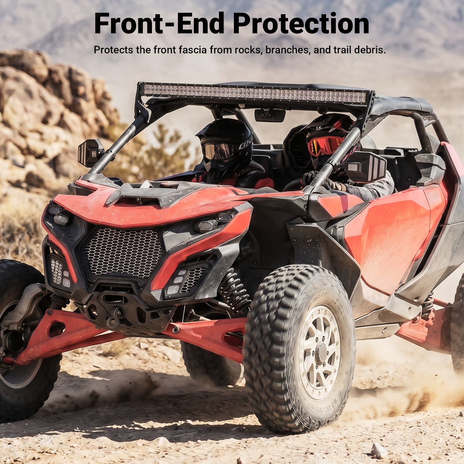 UTV Front Grille Aluminum Mesh Grille Protector Kit for Can-Am Maverick R