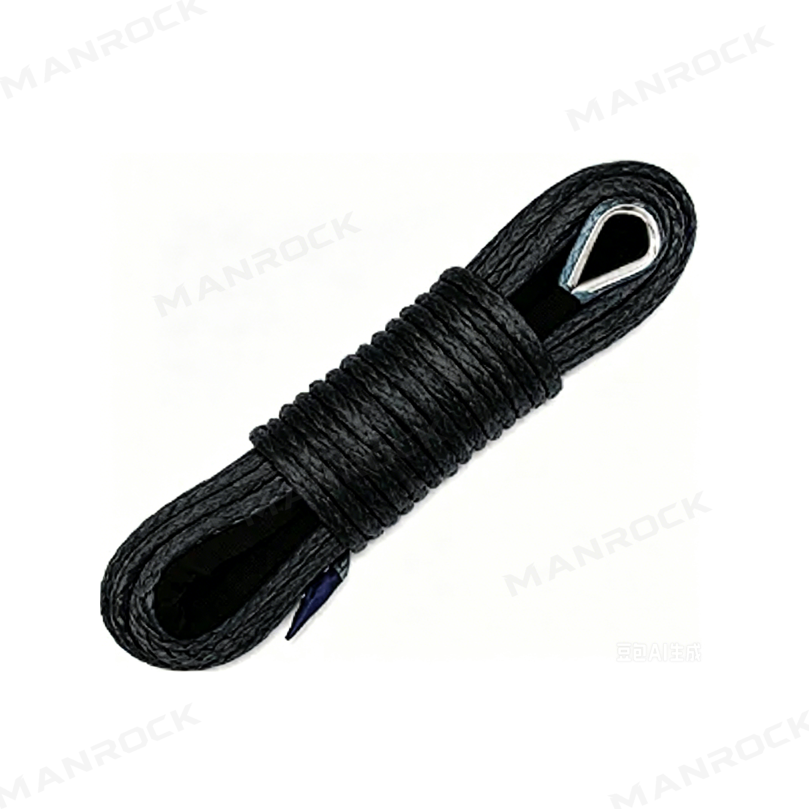 Synthetic Winch Rope Line Cable 1/4" × 50 Ft Universal Fit for UTV / ATV