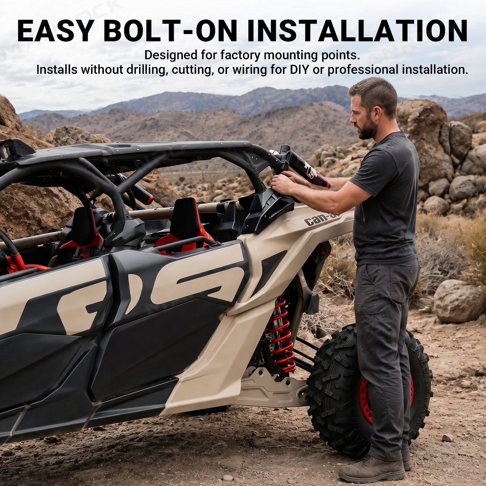 Rear Roll Cage Cover Roll Cage Trim Plates Protection Shield Guard 2PCS for Can-Am Maverick X3 / X3 Max