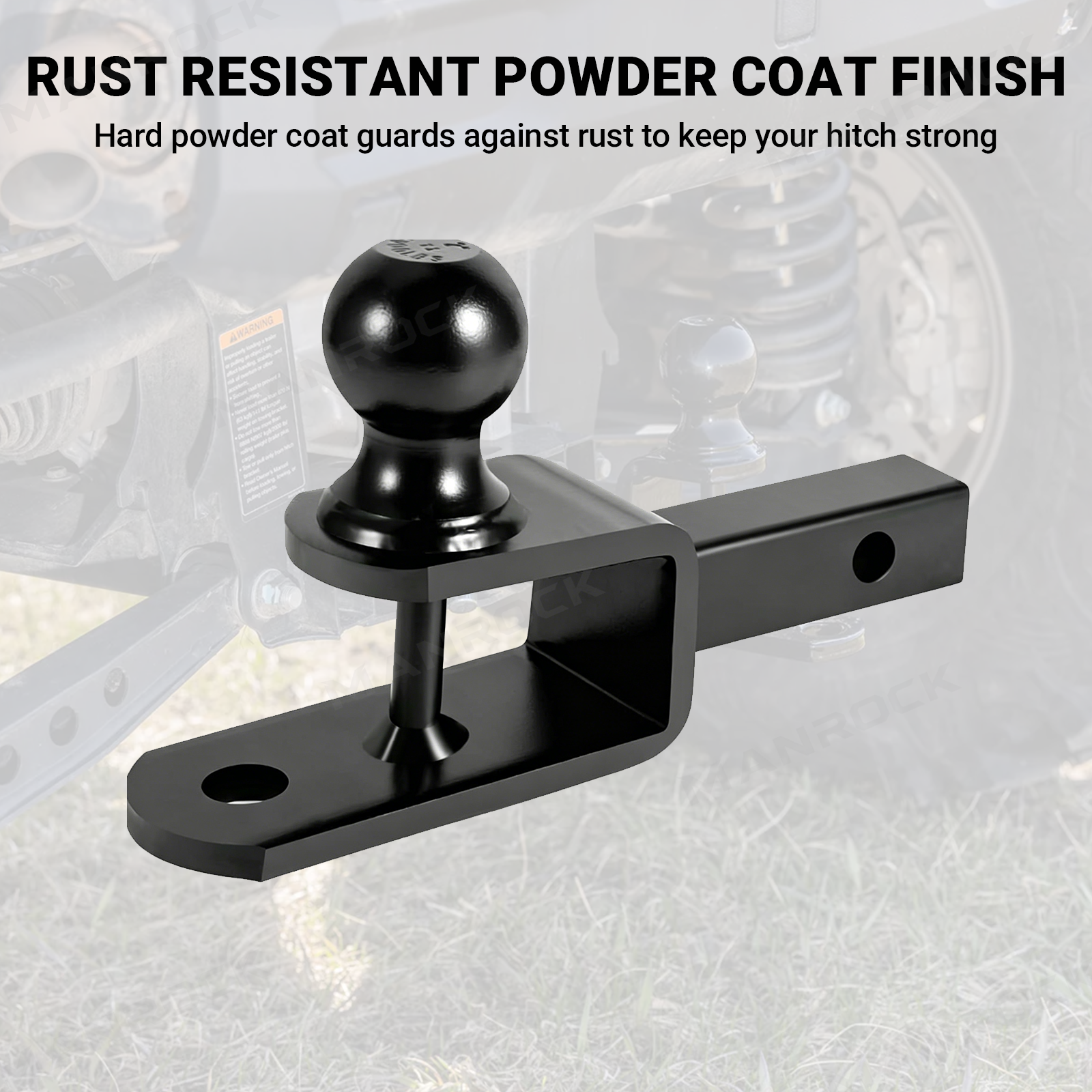 Trailer Hitch Ball Mount Fits 1.25" Hitch Receiver Universal Fit for UTV / ATV