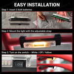 UTV ATV Dome Light Roll Bar Mount Interior LED Lights, Universal Fit for 1.5"–4" Roll Bars