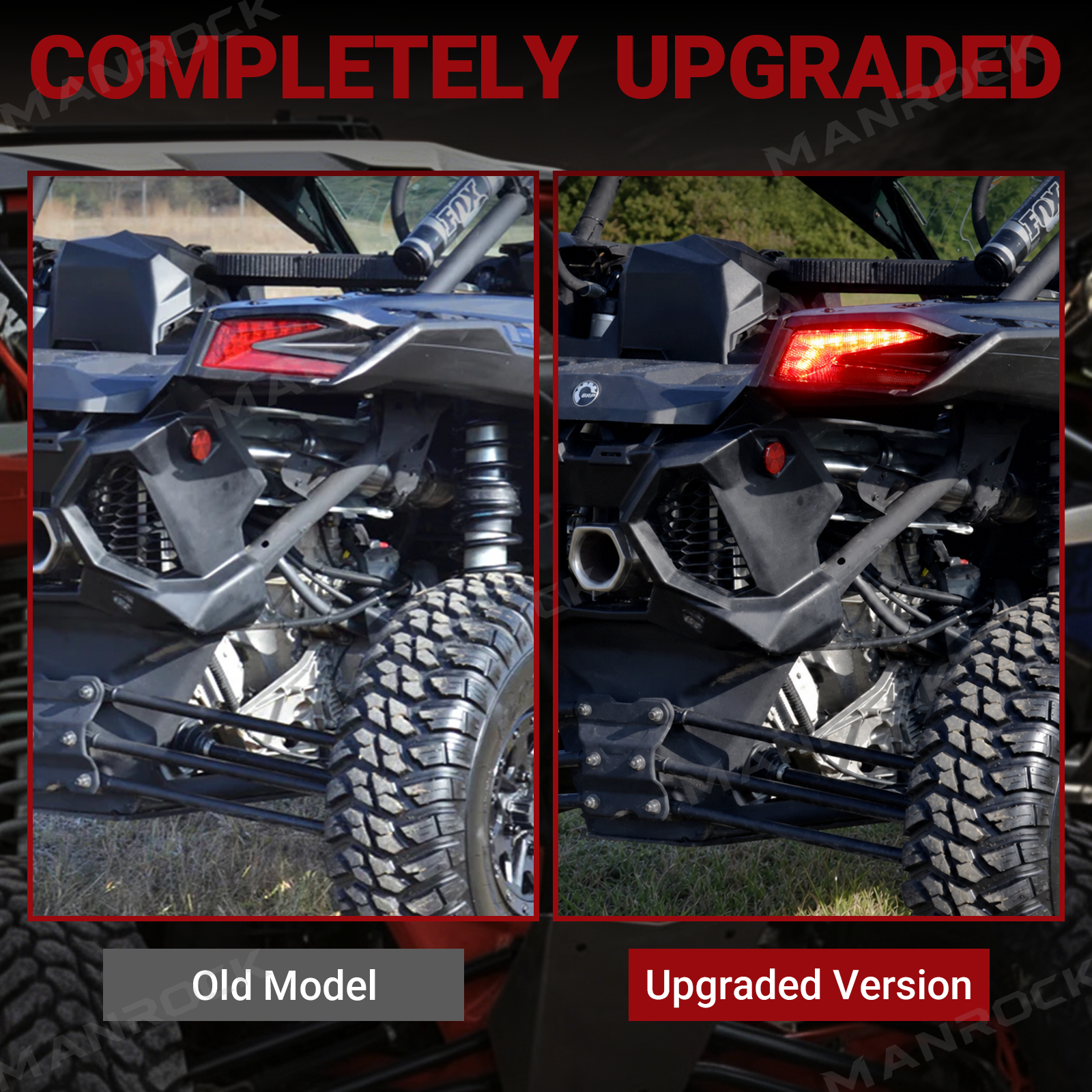UTV LED Tail Lights Smoked Rear Lights Assembly for Can-Am Maverick X3 / X3 Max