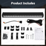 Manrock UTV 31" LED Light Bar with White DRL Spot Flood Combo Beam Universal Fit for 1.5"-2" Roll Bars