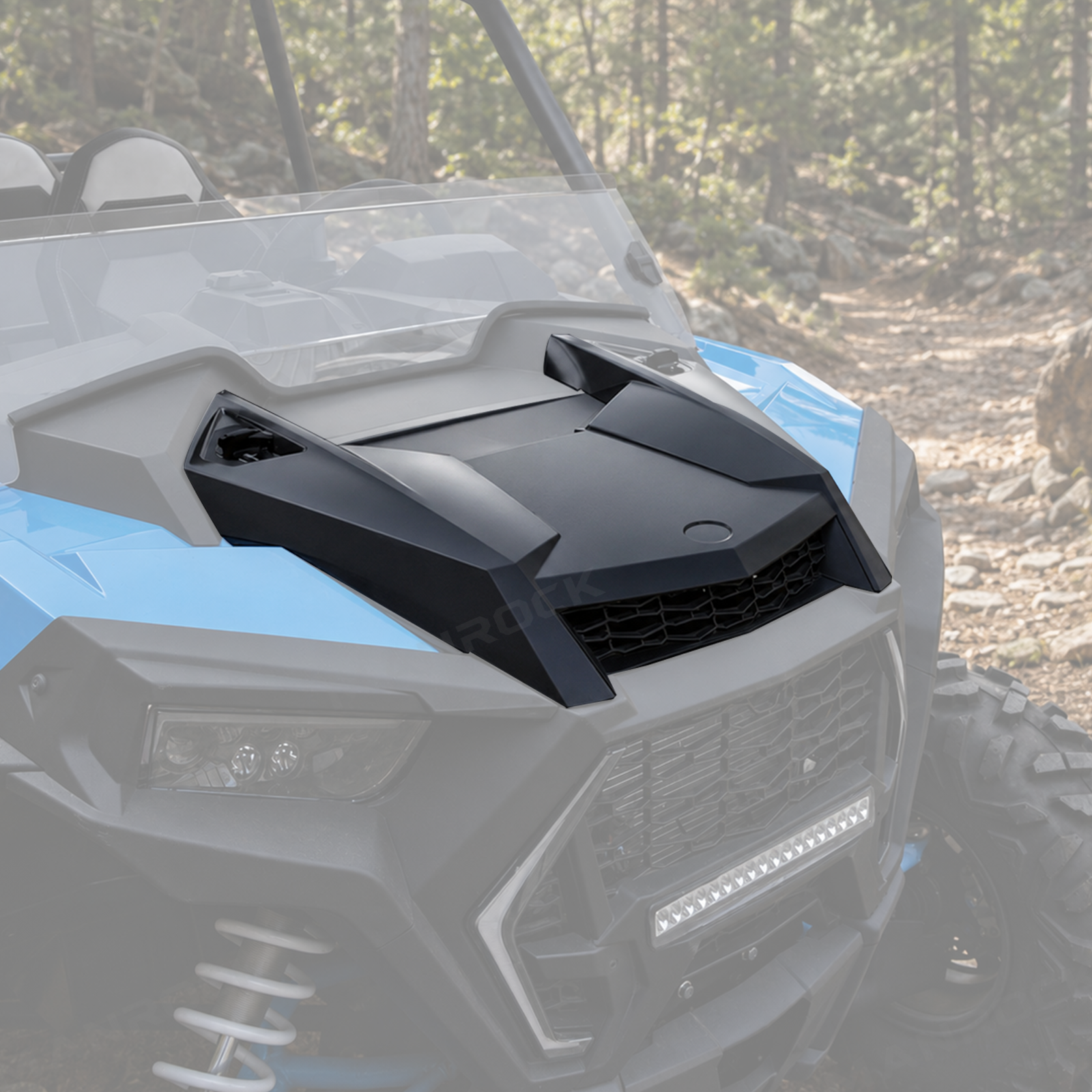 UTV Hood Scoop ABS Air Intake Cover Replacement for Polaris RZR