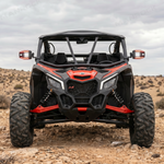 UTV ATV Side View Mirrors with Turn Signal Light + DRL, Universal Fit for 1.75"–2" Roll Bars