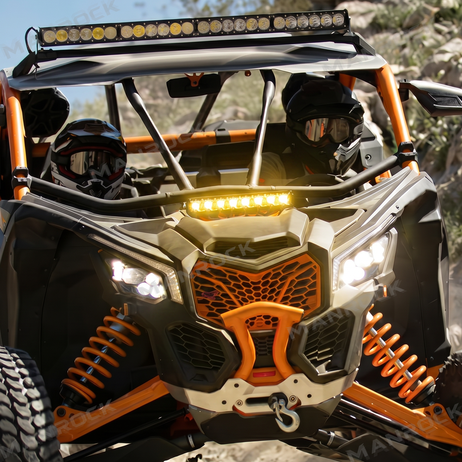 UTV LED Shock Tower Light Bar with Mount Bracket Spotlight for Can-Am Maverick X3