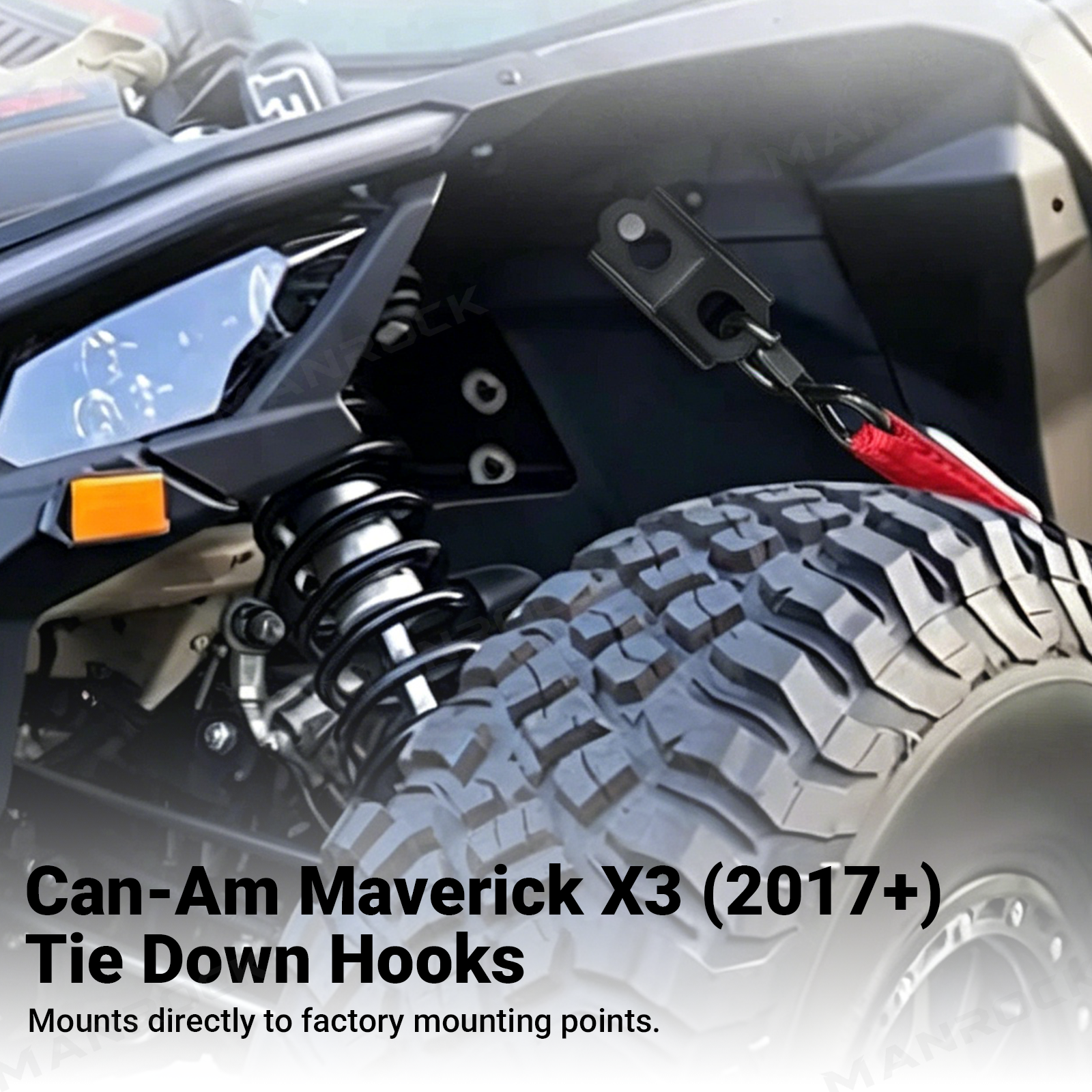 UTV Tie Down Brackets Hooks 4PCS for Can-Am Maverick X3