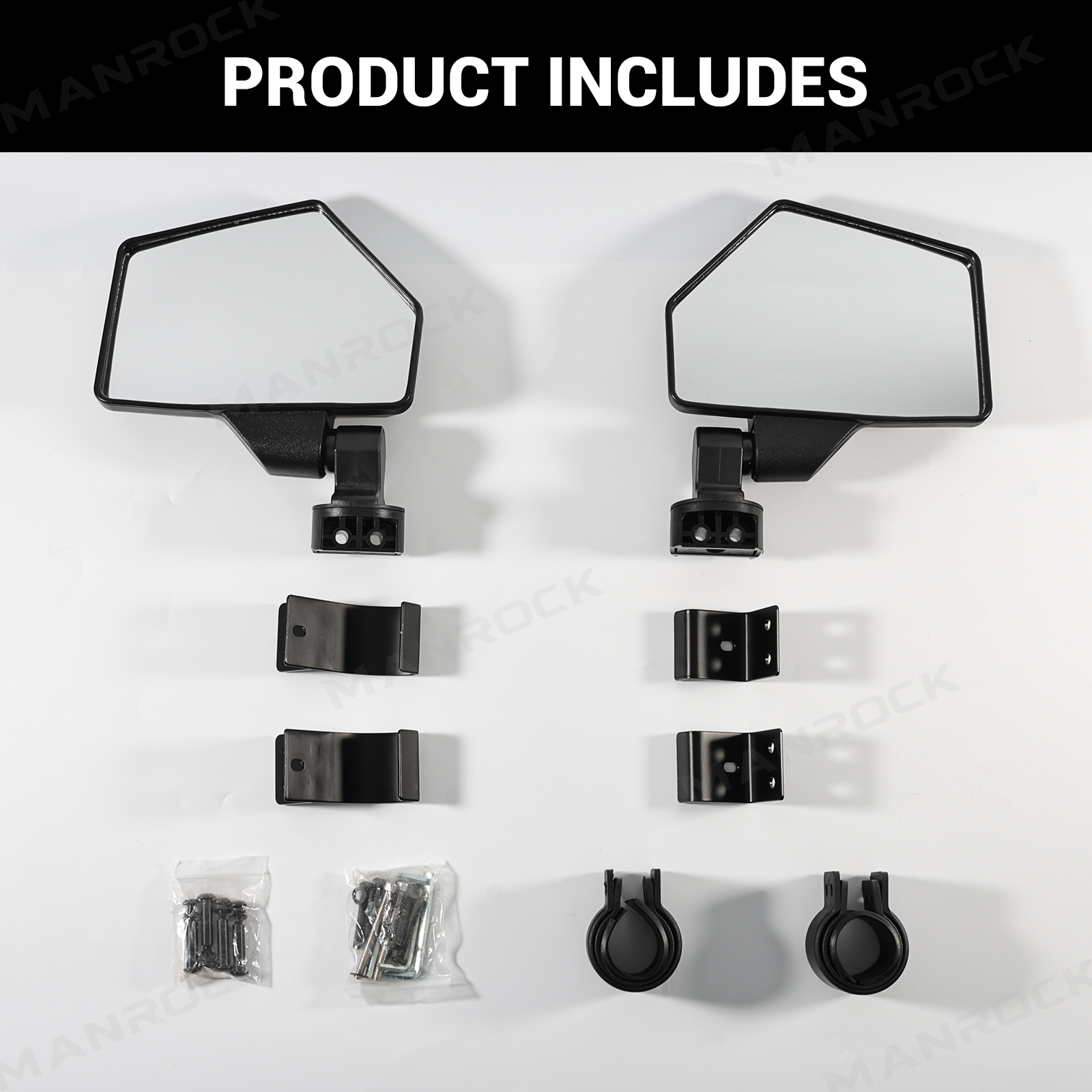 UTV Adjustable Rear Side View Mirrors Folding Side Mirrors For Polaris / Can-Am / CFMOTO