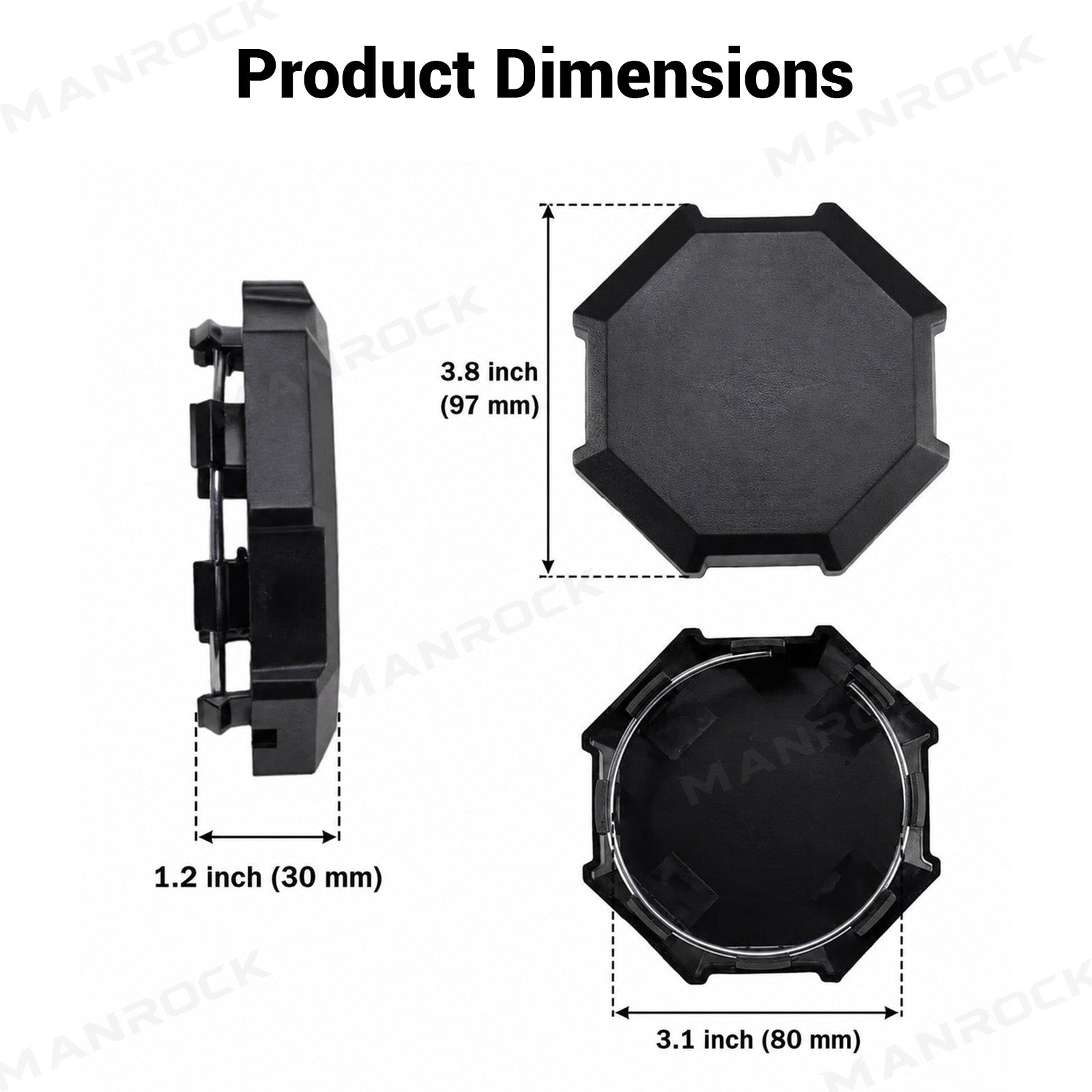 Wheel Center Caps Hub Cap Covers 4PCS for Polaris RZR