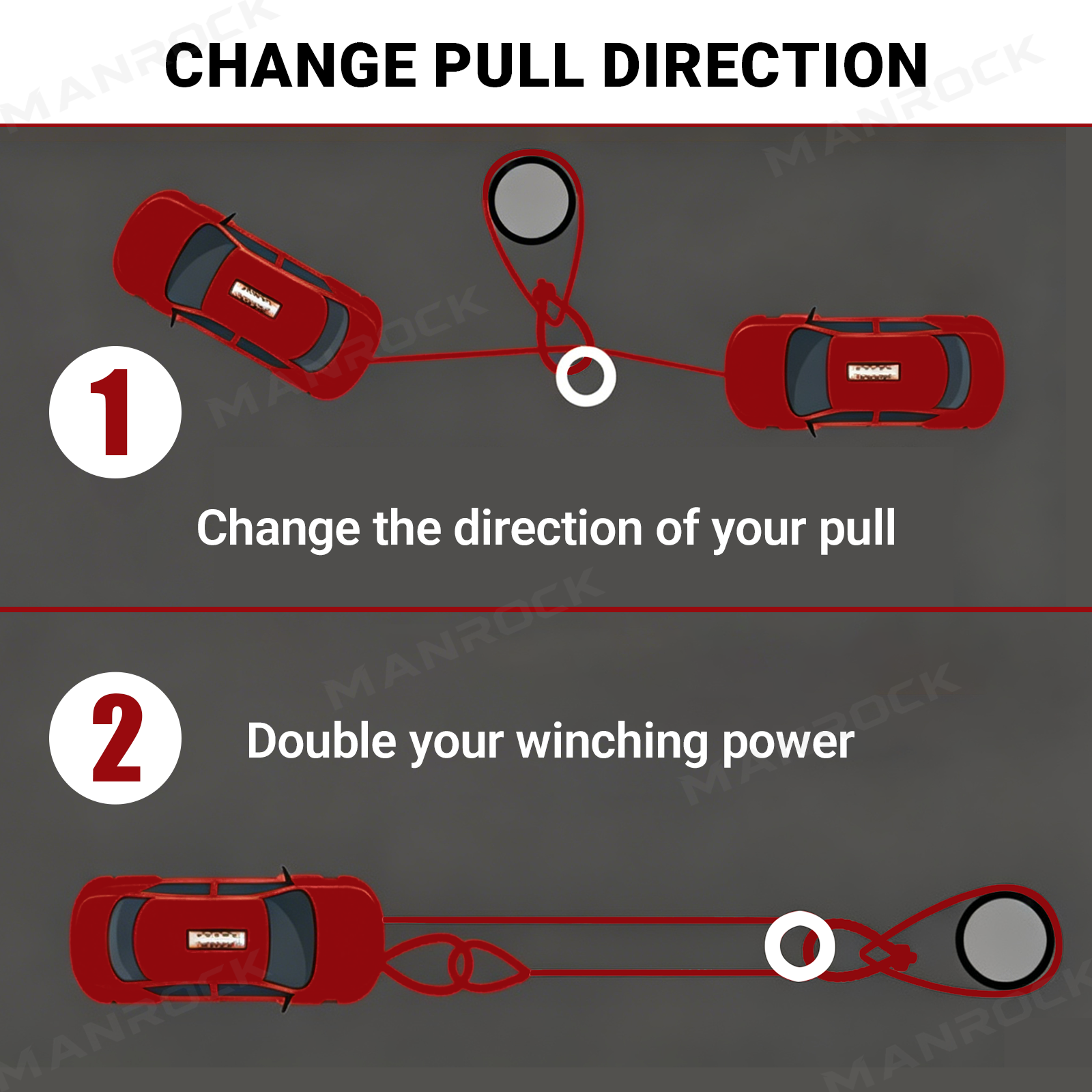 Recovery Ring Winch Snatch Towing Ring 66,000 LBS Universal Fit for UTV / ATV