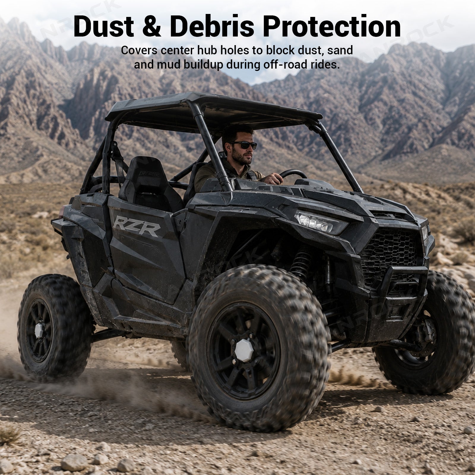 Wheel Center Caps Hub Cap Covers 4PCS for Polaris RZR
