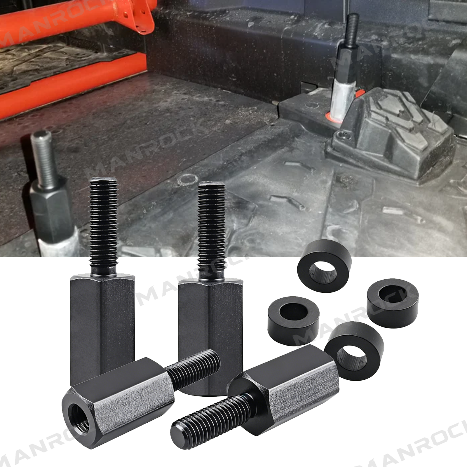 UTV Seat Riser Kit Adjustable Seat Lift Spacer 4PCS for Can-Am Maverick X3 / X3 Max