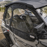 UTV Soft Cab Enclosure Upper Doors with Zipper Side Windows 2PCS for Polaris RZR