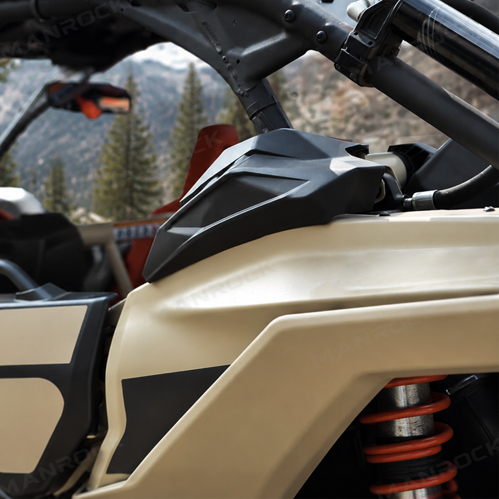 Rear Roll Cage Cover Roll Cage Trim Plates Protection Shield Guard 2PCS for Can-Am Maverick X3 / X3 Max