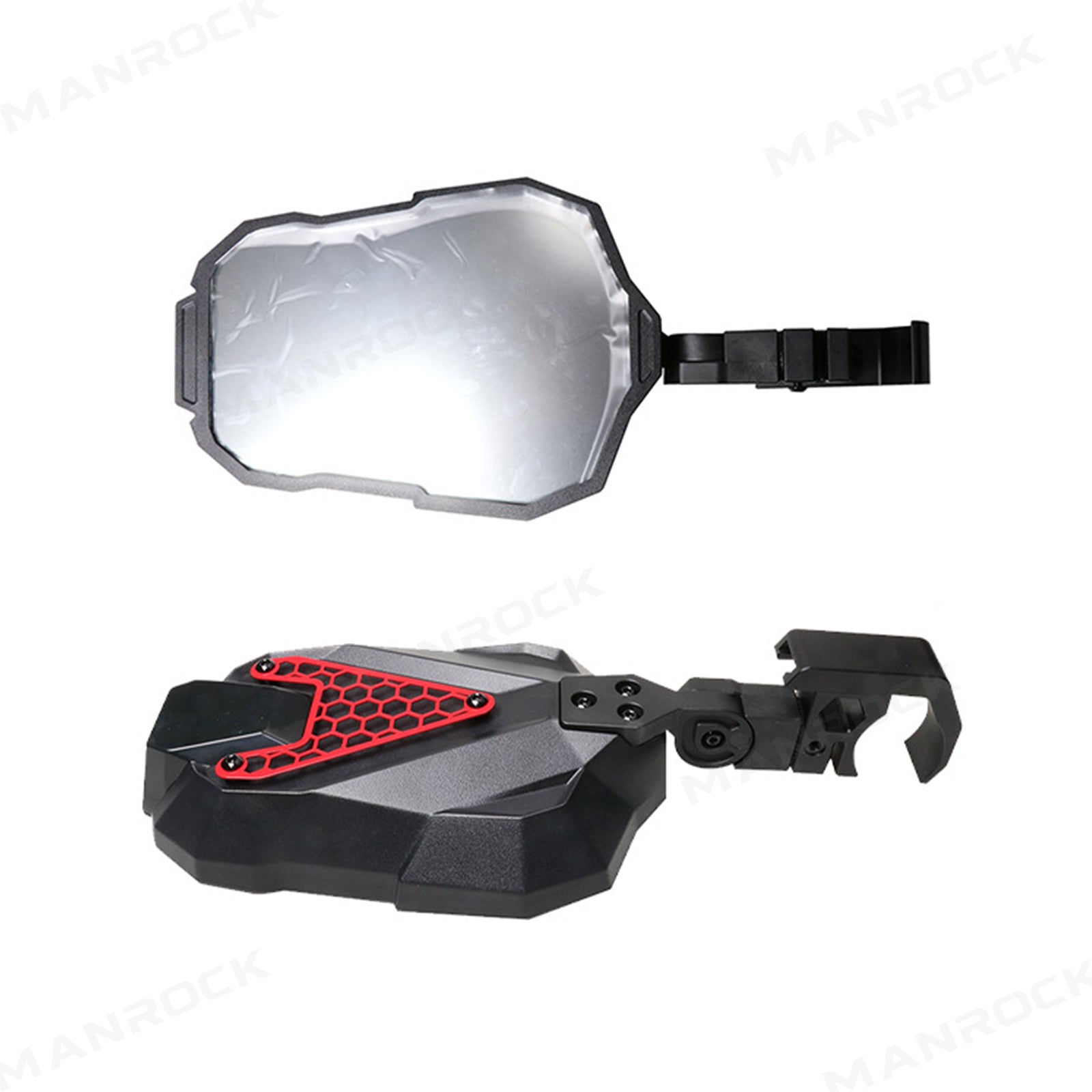UTV Side Mirrors Rear View Mirrors Universal for Can-Am Maverick X3 / Polaris RZR, Fits 1.5-2 Inch Roll Cage