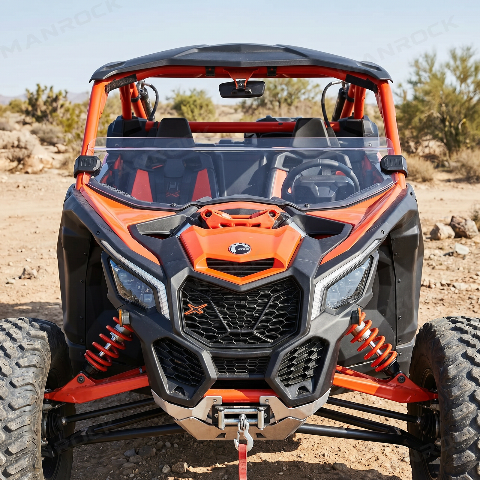 UTV Windshield Clamps Quick Release Mounting Straps 2PCS Universal Fit for 1.5"-2" Round Roll Bars