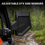 UTV Adjustable Rear Side View Mirrors with 360° Rotation & Telescopic Extension For Polaris / Can-Am / CFMOTO
