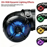 ATV/UTV 6.5‘’ Sound Bar 20 RGB Light Modes Speaker Sound System with Powerful Tweeters