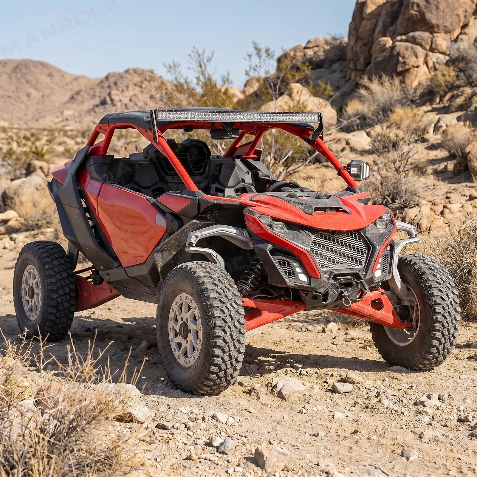 UTV Front Grille Aluminum Mesh Grille Protector Kit for Can-Am Maverick R