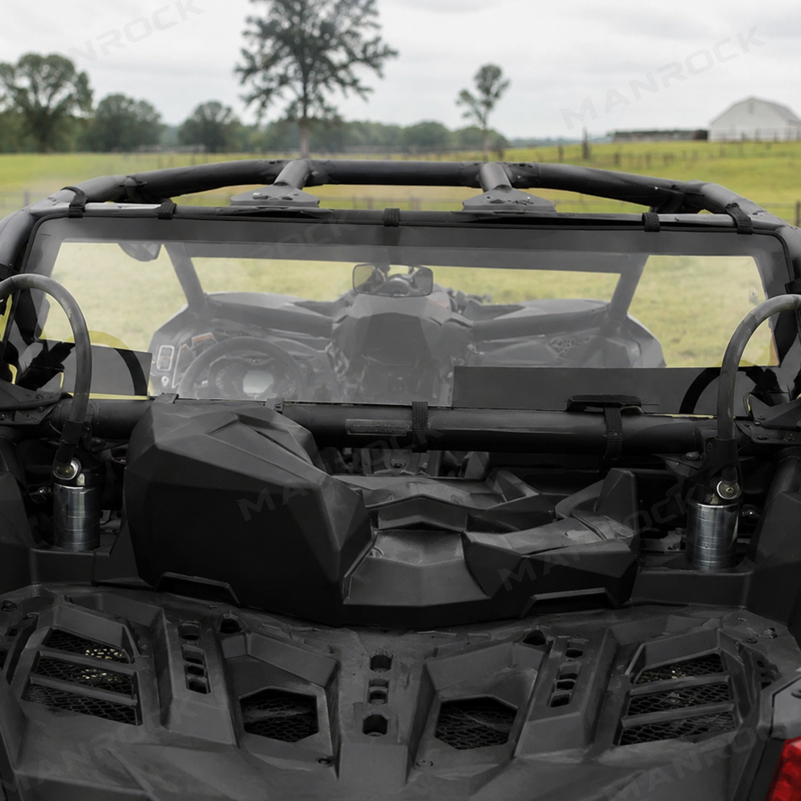 Soft Rear Windshield PVC Windscreen Rear Wind Cover for Can-Am Maverick X3 / X3 Max