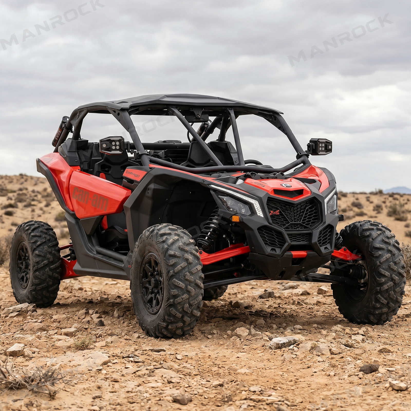 UTV ATV Side View Mirrors with Turn Signal Light + DRL, Universal Fit for 1.75"–2" Roll Bars