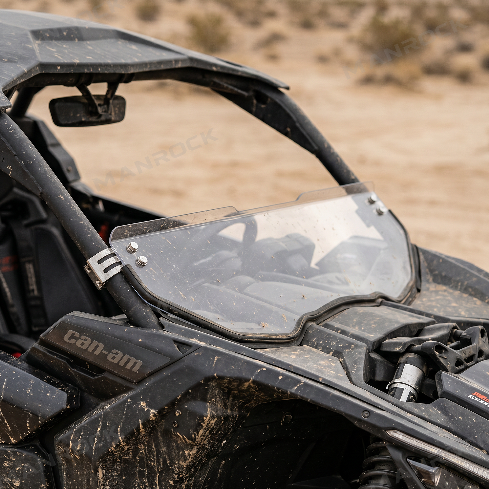 UTV Front Half Windshield Clear Polycarbonate for Can-Am Maverick X3 / X3 Max