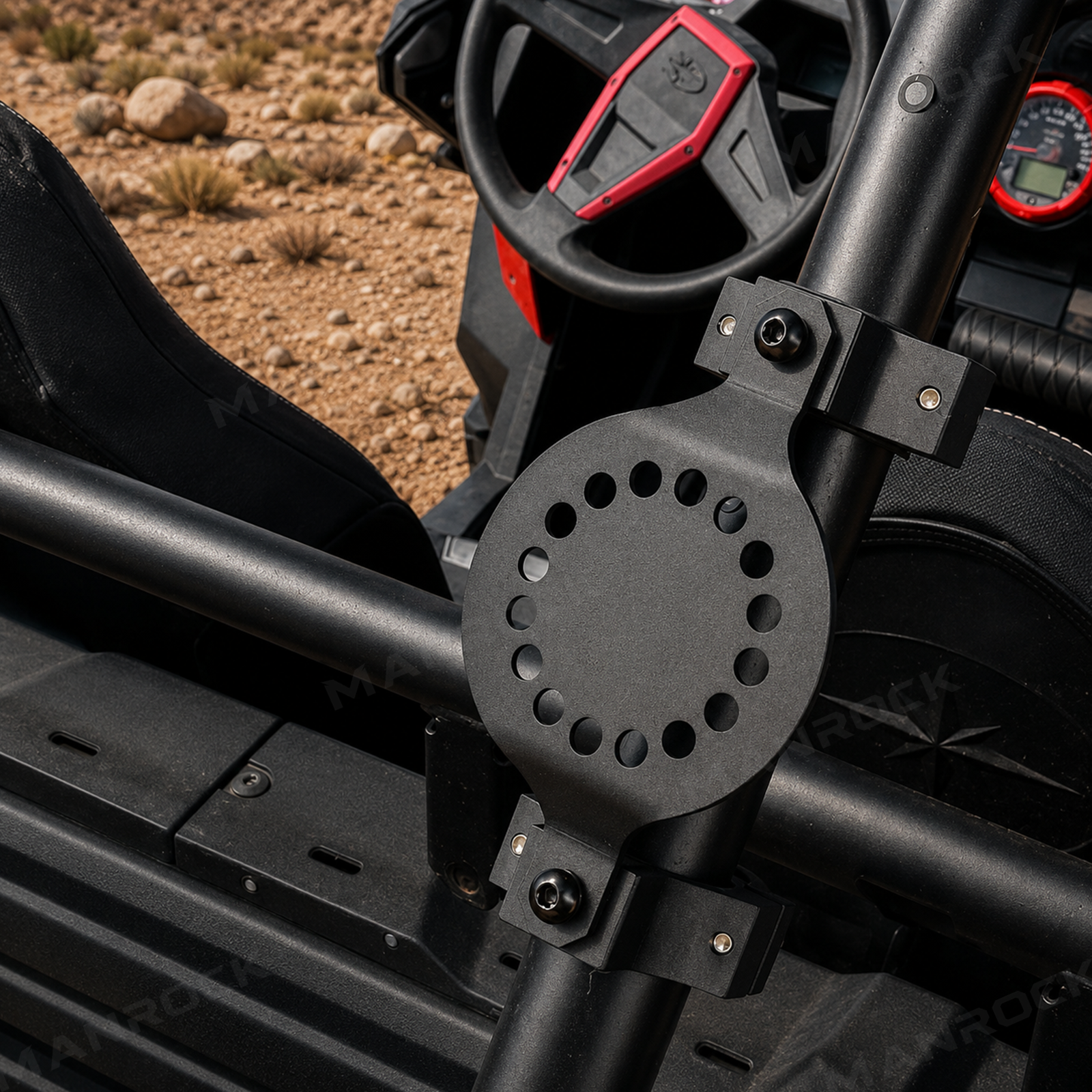 UTV ATV Gas Can Mount Adjustable Fuel Can Mount Tank Holder Universal Fit for 1.5"-2" Roll Cage