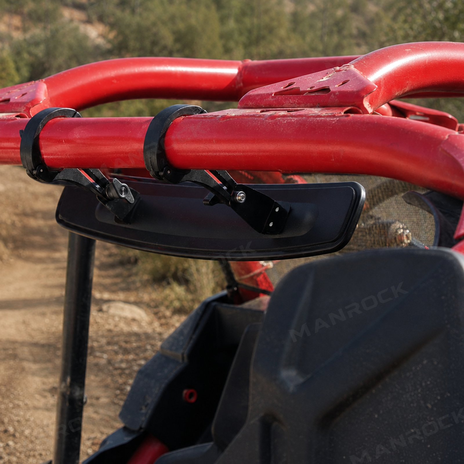 UTV Rear View Mirror Center Mirror for 1.5"-2" Roll Cage Universal Fit for Polaris / Can-Am  / Honda / Kawasaki / CFMOTO