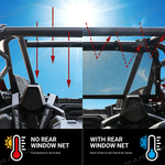 UTV Rear Window Net Rear Mesh Sunshade Protection for Polaris RZR PRO XP