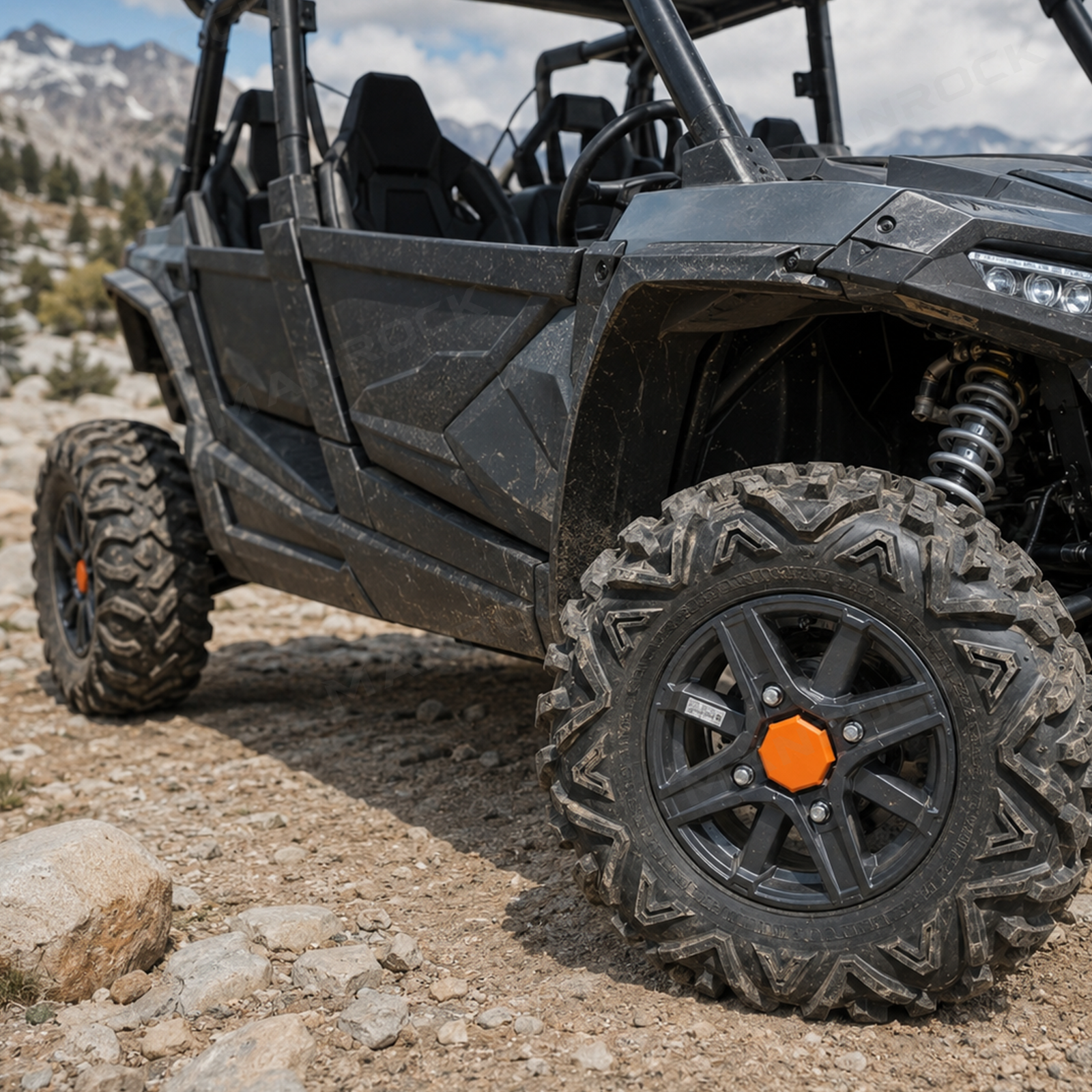 Wheel Center Caps Hub Cap Covers 4PCS for Polaris RZR