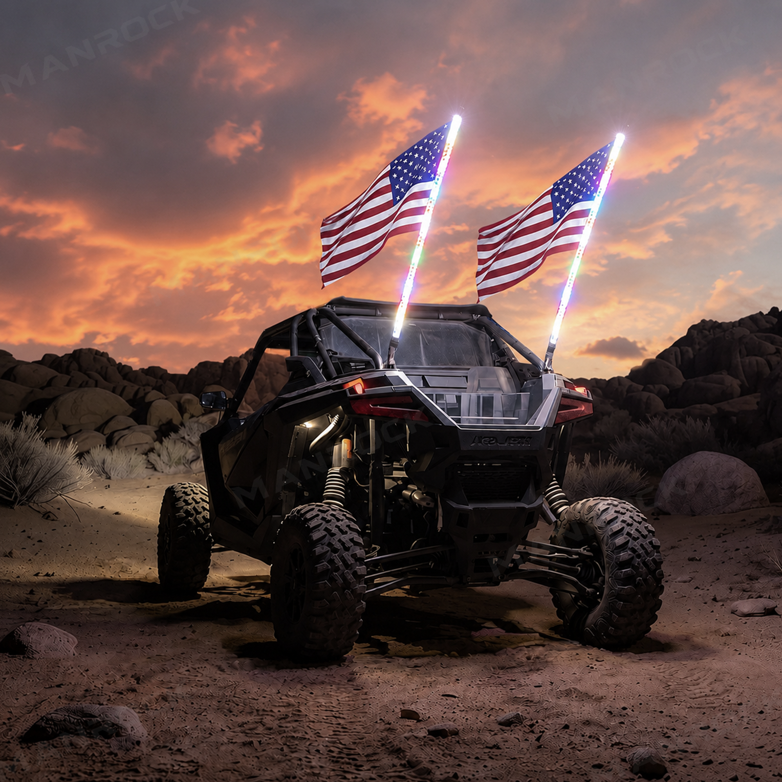 UTV / ATV Whip Lights RGB LED Flag Pole Light Universal Fit for Polaris / Can-Am