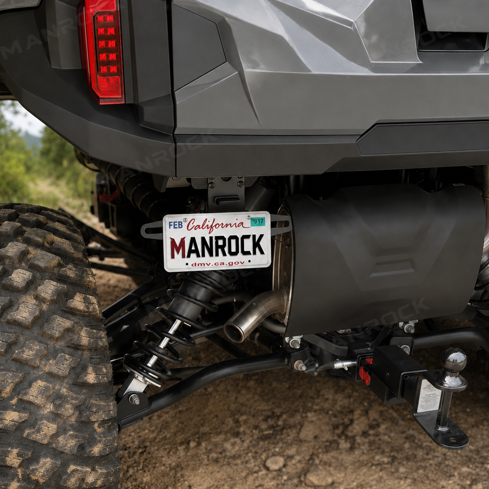 LED License Plate Holder with Light License Plate Bracket Universal Fit for UTV / ATV