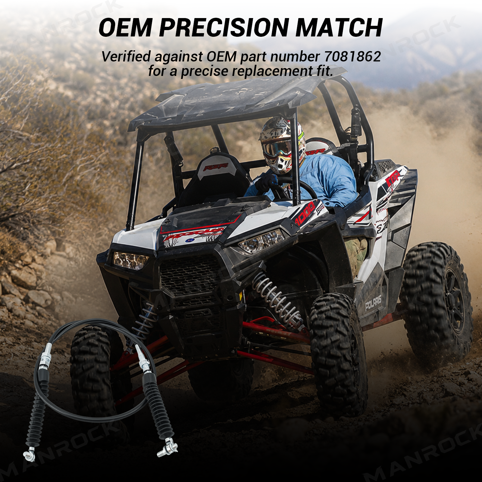 Gear Shift Selector Cable Shift Cable Replacement for Polaris RZR