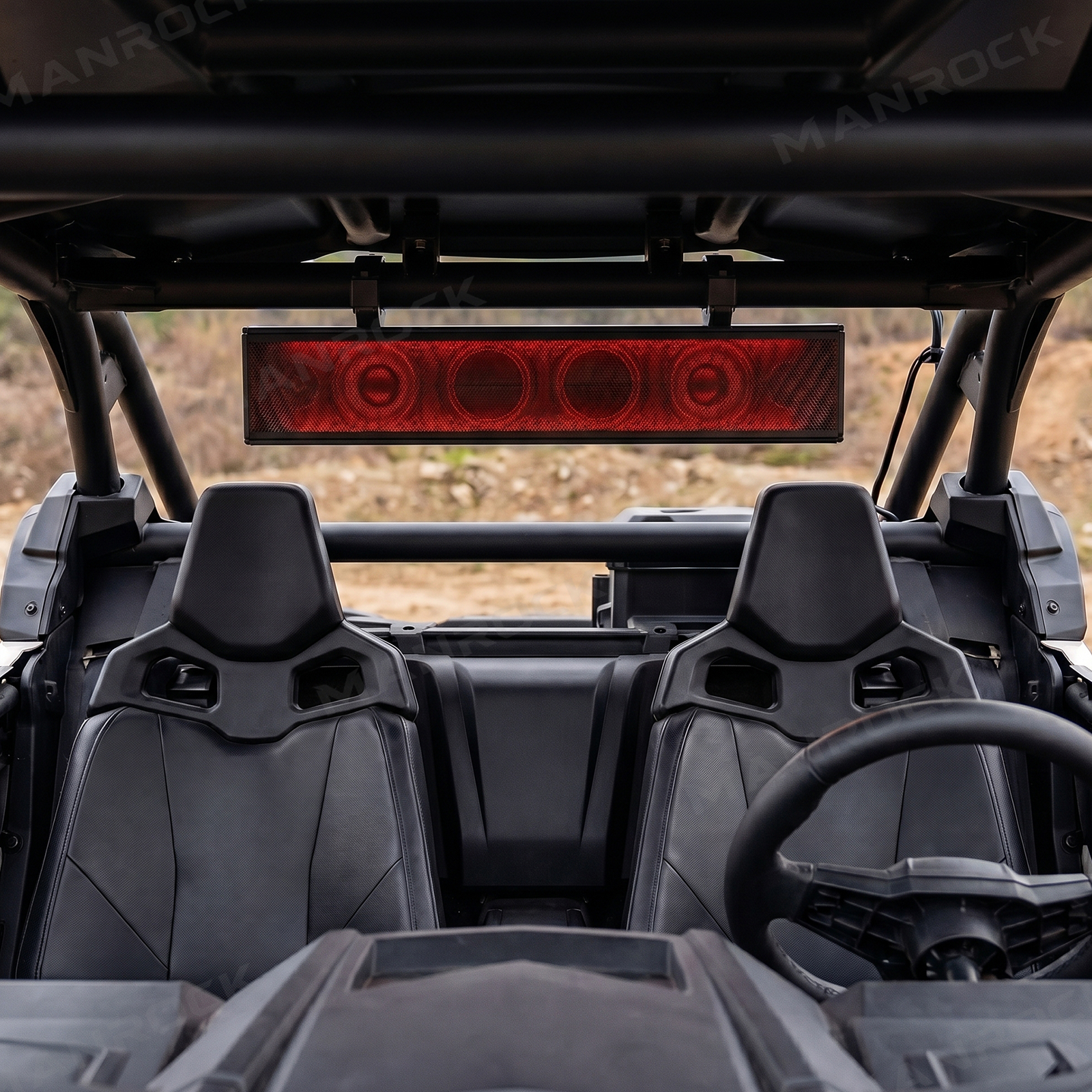 UTV ATV 26" Sound Bar Bluetooth RGB Audio System for Polaris Can-Am Fits 1-2" Roll Cage