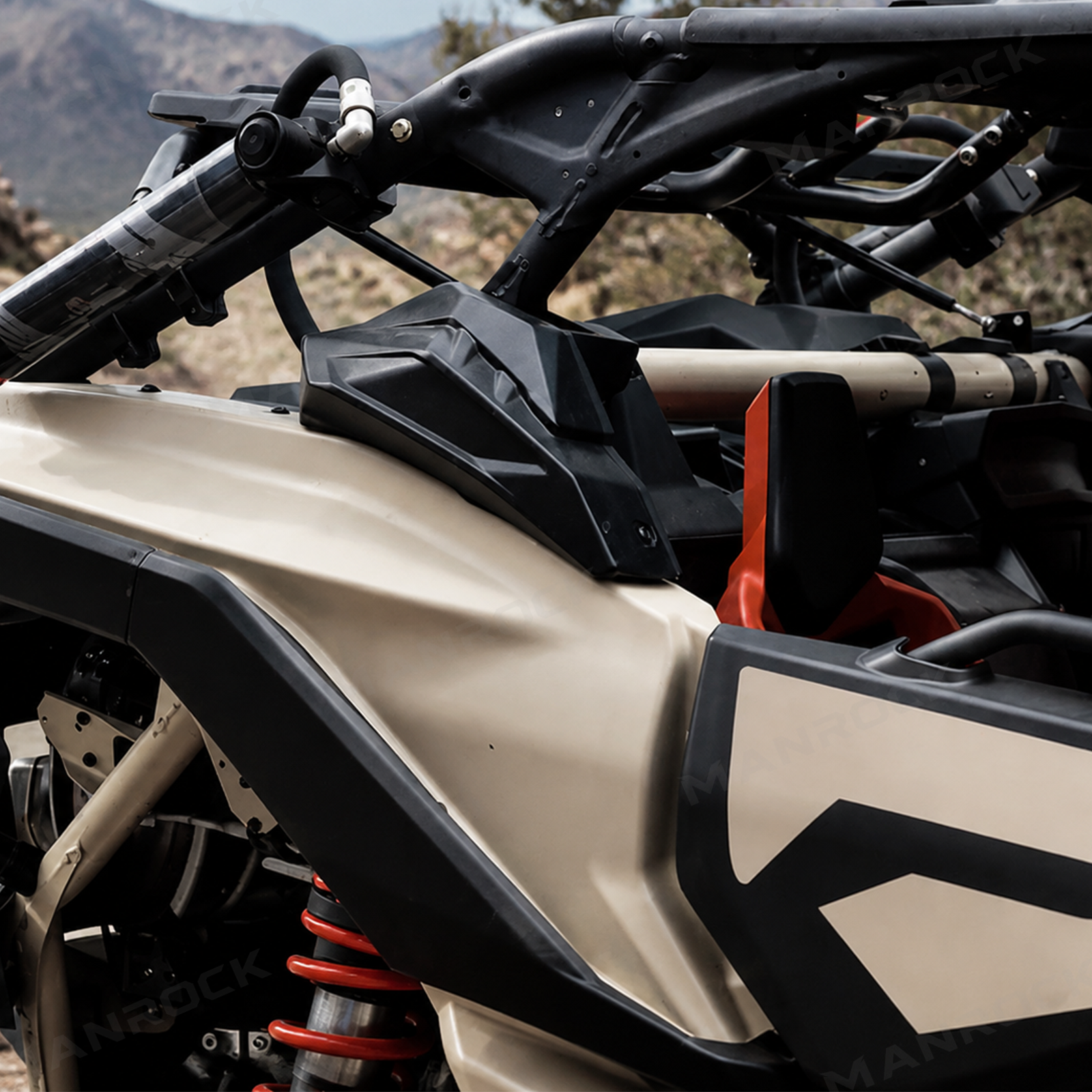 Rear Roll Cage Cover Roll Cage Trim Plates Protection Shield Guard 2PCS for Can-Am Maverick X3 / X3 Max