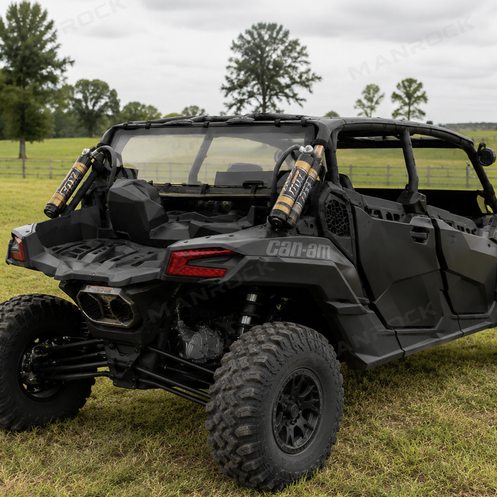 Soft Rear Windshield PVC Windscreen Rear Wind Cover for Can-Am Maverick X3 / X3 Max