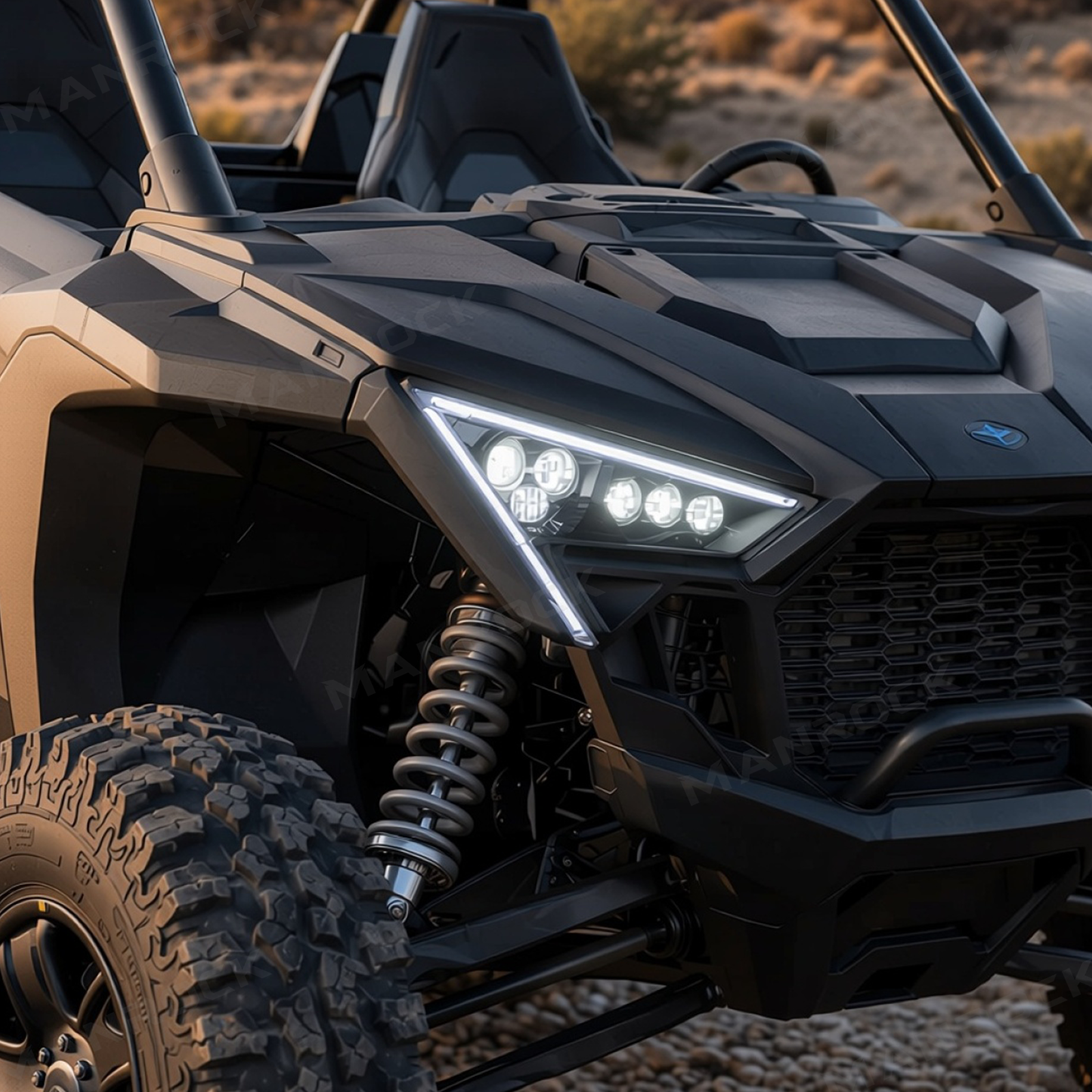 UTV LED Headlights Assembly With White Amber Headlamp for Polaris RZR