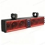 6 Speaker 26'' RGB Sound Bar Audio System for Can-Am Maverick X3/ Polaris RZR, Fits 1.75-2.25in Roll Cage