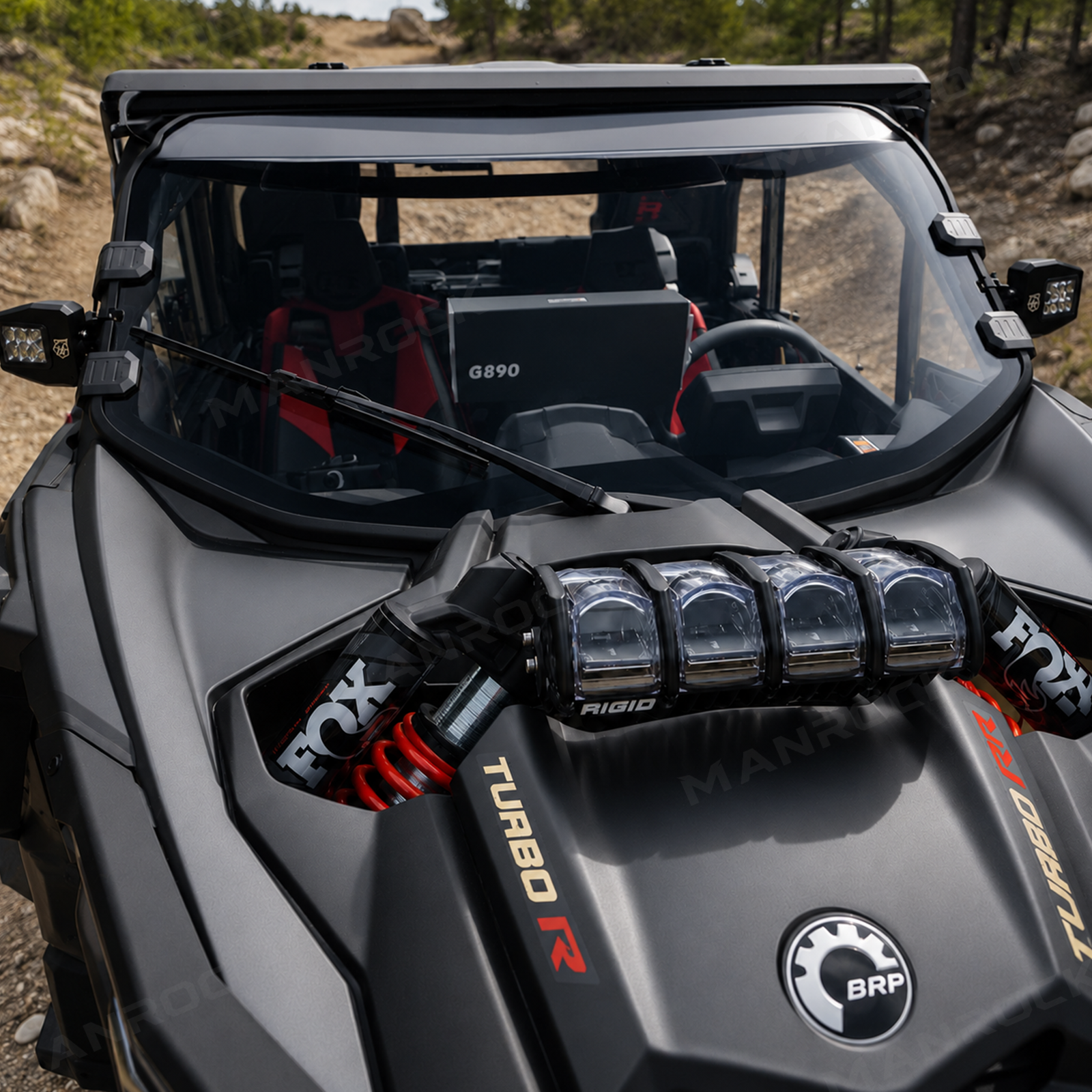 UTV Front Full Windshield Clear Acrylic Wind Deflector for Can-Am Maverick X3 / X3 Max