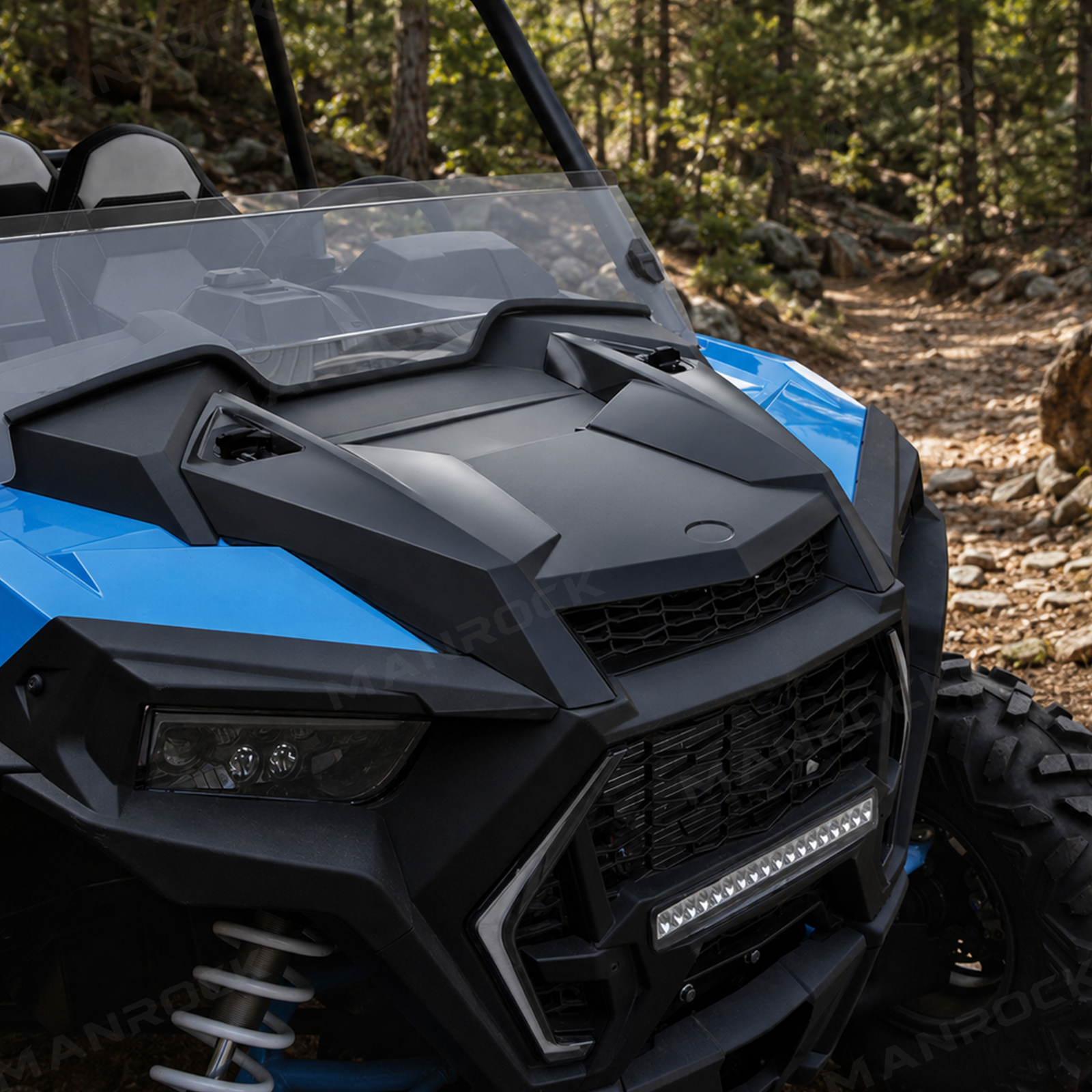 UTV Hood Scoop ABS Air Intake Cover Replacement for Polaris RZR