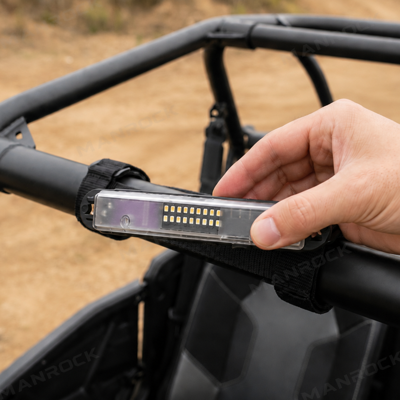 UTV ATV Dome Light Roll Bar Mount Interior LED Lights, Universal Fit for 1.5"–4" Roll Bars