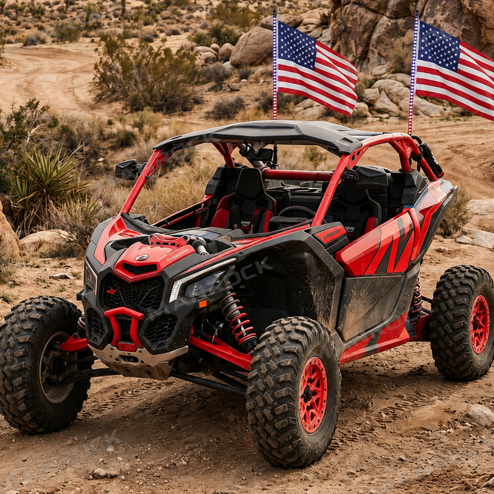 UTV / ATV Whip Lights RGB LED Flag Pole Light Universal Fit for Polaris / Can-Am