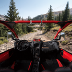 UTV Side Mirrors and Rear View Mirror 3PCS Mirror Kit Universal Fit for 1.75"-2" Roll Bars
