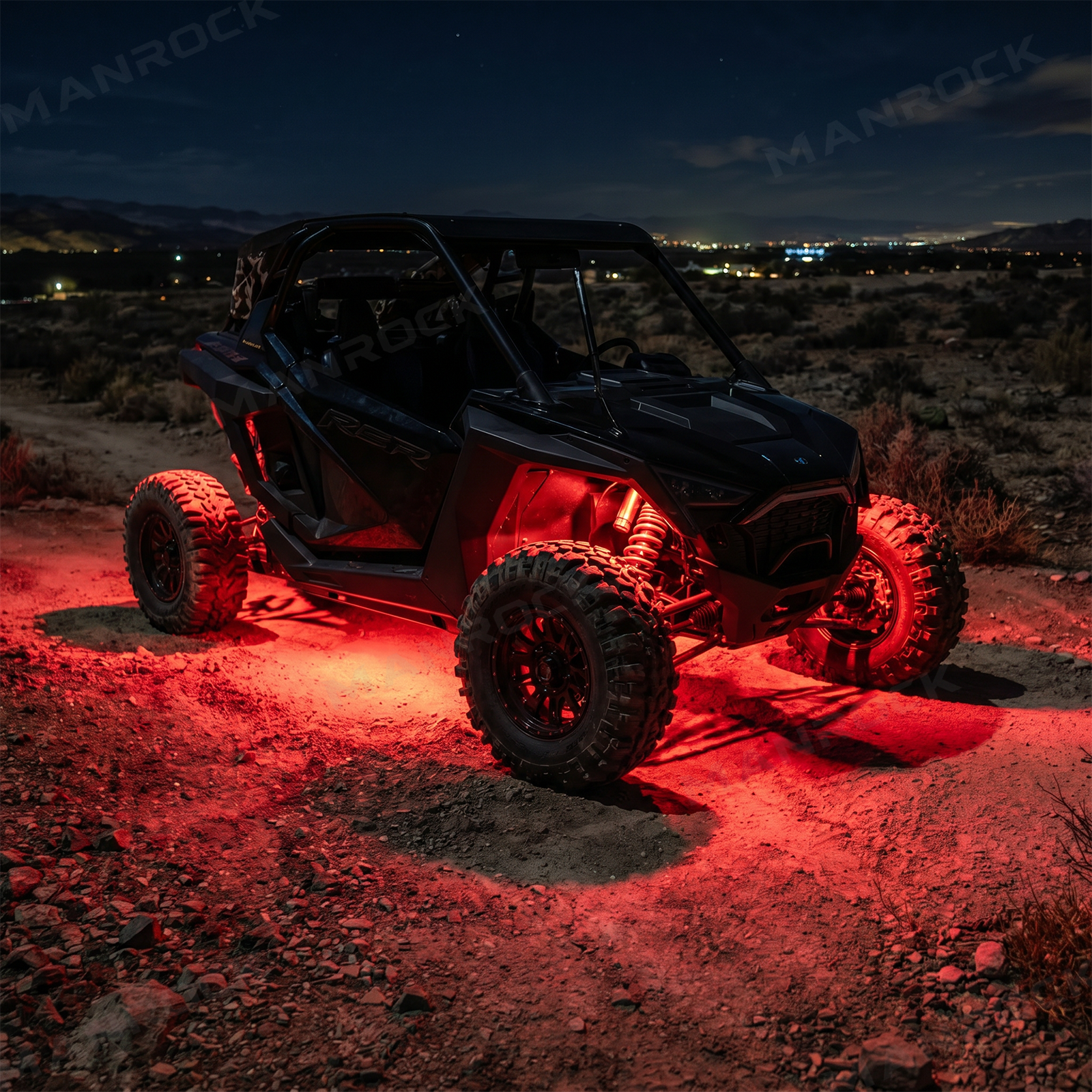 UTV ATV LED Rock Lights RGB Underglow Lights Wheel Well Lights Universal Fit for Polaris / Can-Am / Honda / Kawasaki / CFMOTO