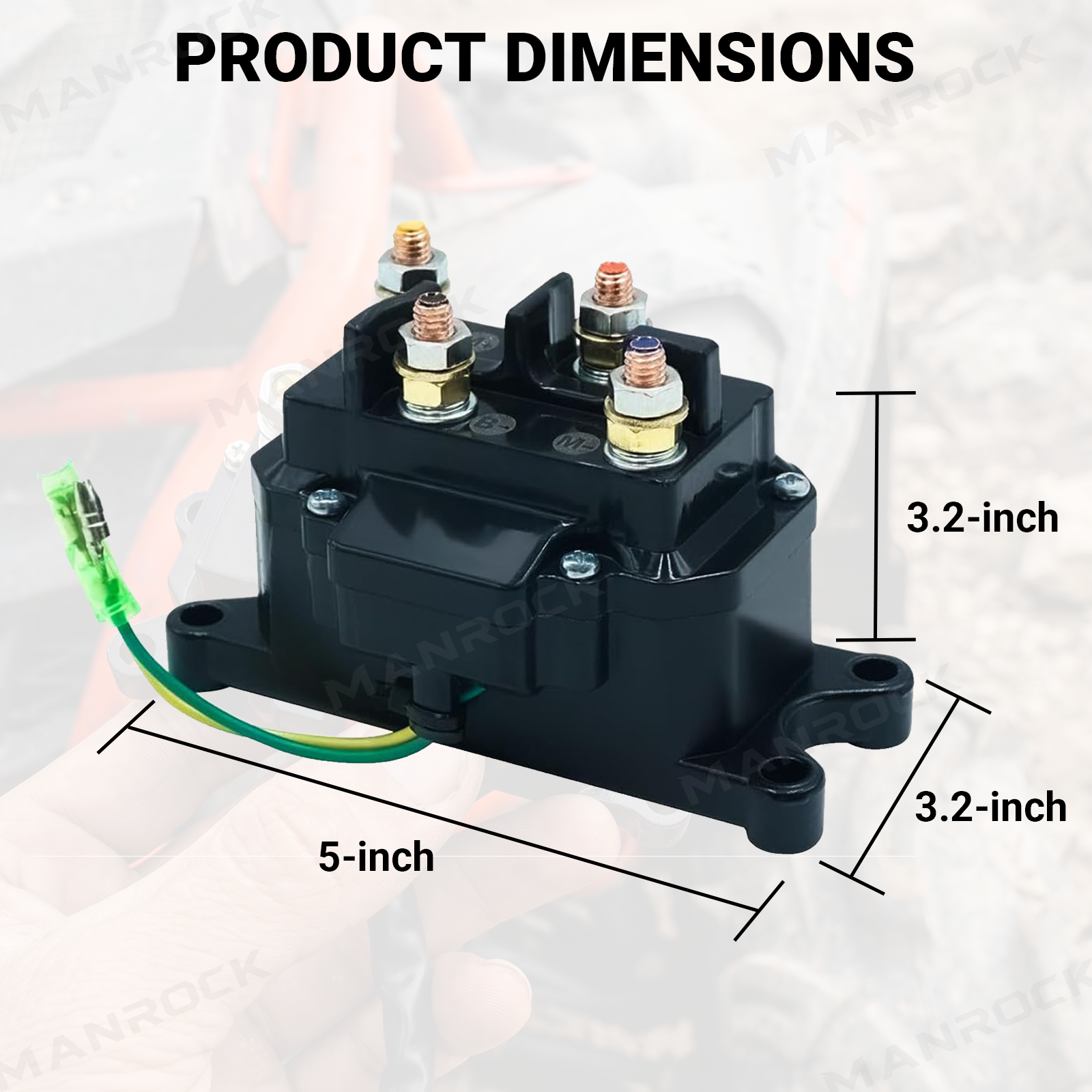 Winch Solenoid Relay Replacement Contactor Universal Fit for UTV / ATV