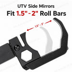 UTV Side Mirrors Rear View Mirrors Universal for Can-Am Maverick X3 / Polaris RZR, Fits 1.5-2 Inch Roll Cage