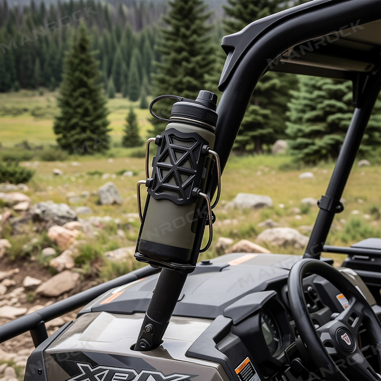 Cup Holder Adjustable 360° Rotating Drink Holder Universal Fit for UTV / ATV