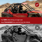 Roll Bar Grab Handles for Polaris/ Can-Am/ UTV, Universal Fit for 1.5"–1.75" Roll Bars