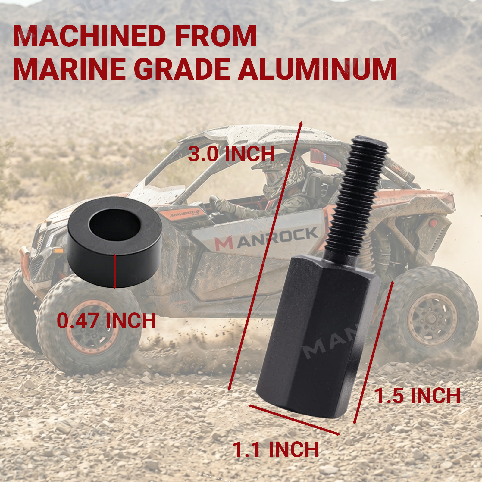UTV Seat Riser Kit Adjustable Seat Lift Spacer 4PCS for Can-Am Maverick X3 / X3 Max